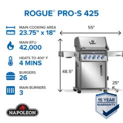 Napoleon RPS425RSIBSS-2 Rogue PRO-S 425 RSIB With Infrared Side And Rear Burner -Grill Top Griddle Store RPS425RSIBPSS 2 Web Gallery 12 EN Set 8 Rogue Pro S 425 RSIB 01 1 58364.1755643354