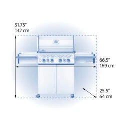 Napoleon PRO500RSIBSS-3 Prestige PRO 500 RSIB With Infrared Side And Rear Burners -Grill Top Griddle Store WebGallery Dimensional PRO500 dual 87930.1755735949