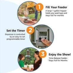 Wingscapes Wild Bird 1 Gal Plastic Tube Bird Feeder 1 Port -Grill Top Griddle Store ddd 77445.1737990833