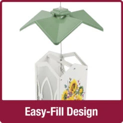 Nature's Way Wild Bird 1.56 Qt. Cap. Metal Country Cottage Gazebo Bird Feeder 4 Ports -Grill Top Griddle Store ff 96428.1738109260