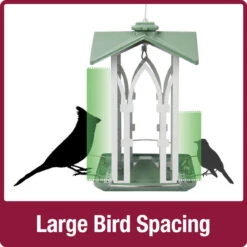 Nature's Way Wild Bird 1.56 Qt. Cap. Metal Country Cottage Gazebo Bird Feeder 4 Ports -Grill Top Griddle Store fff 96843.1738109260