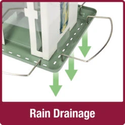Nature's Way Wild Bird 1.56 Qt. Cap. Metal Country Cottage Gazebo Bird Feeder 4 Ports -Grill Top Griddle Store ffff 20821.1738109260