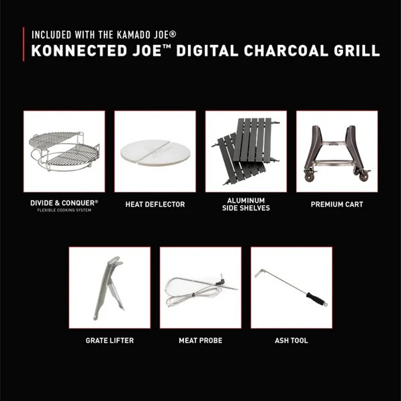 Kamado Joe Big Joe Konnected Digital Charcoal Grill & Smoker 11 Kamado Joe Big Joe Konnected Digital Charcoal Grill & Smoker - Image 9