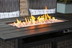Living Accents Milano 7 Pc Black High Dining Fire Pit Set Gray -Grill Top Griddle Store milano 3 06393.1638848691