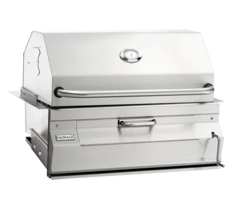 Fire Magic 14-SC01C-A Charcoal Slide-In Barbecue Grill With Smoker Hood