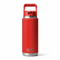 Yeti Coolers YETI Rambler 26 Oz Canyon Red BPA Free Bottle With Straw Cap
